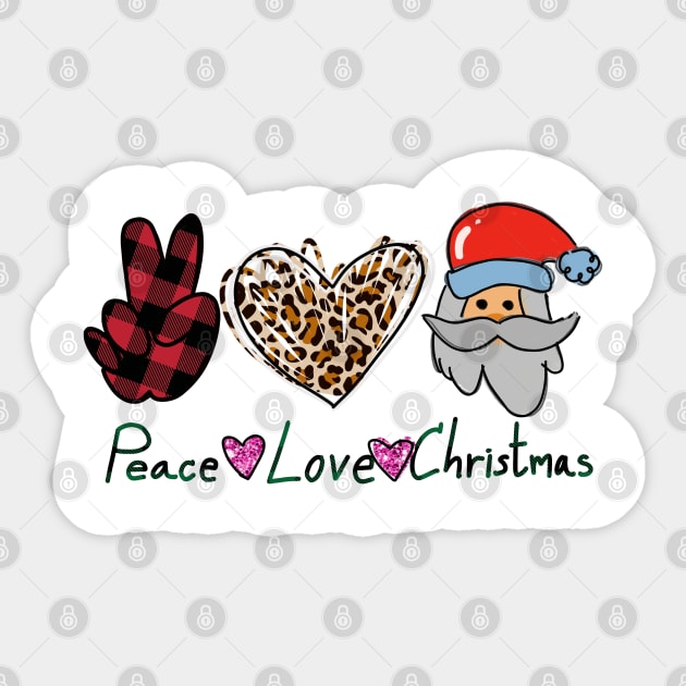 Peace Love Christmas Sticker by muupandy